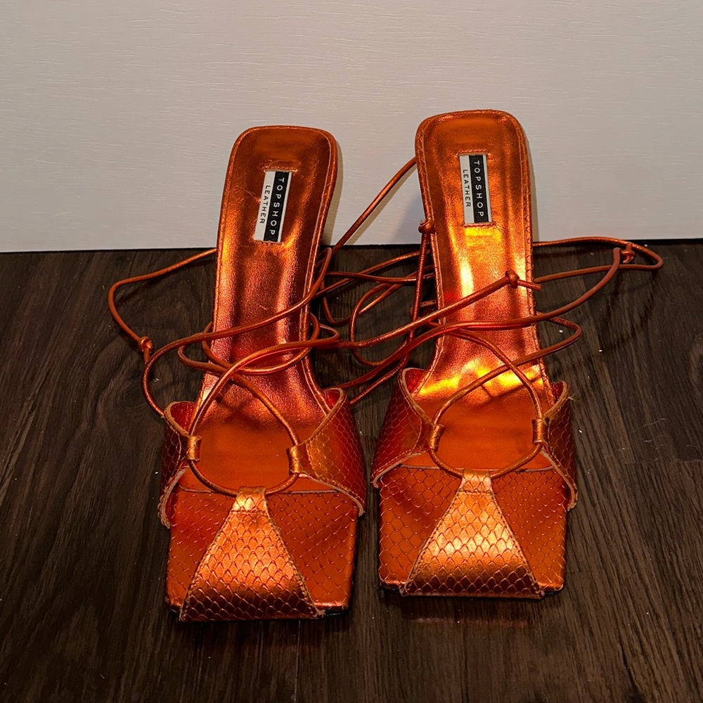 Never worn Topshop strappy heel
